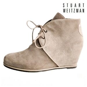 Stuart Weitzman Kalahari Suede Wedge Ankle Boots - Like New